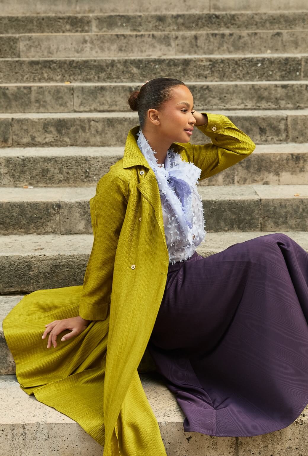 Big Bow Blouse - Lilac Bows - BURU