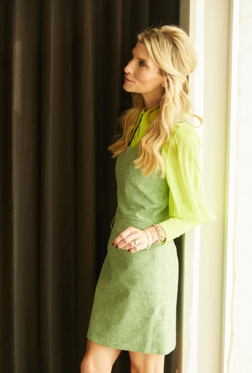 The Joan Jumper - Spring Green Tweed - BURU