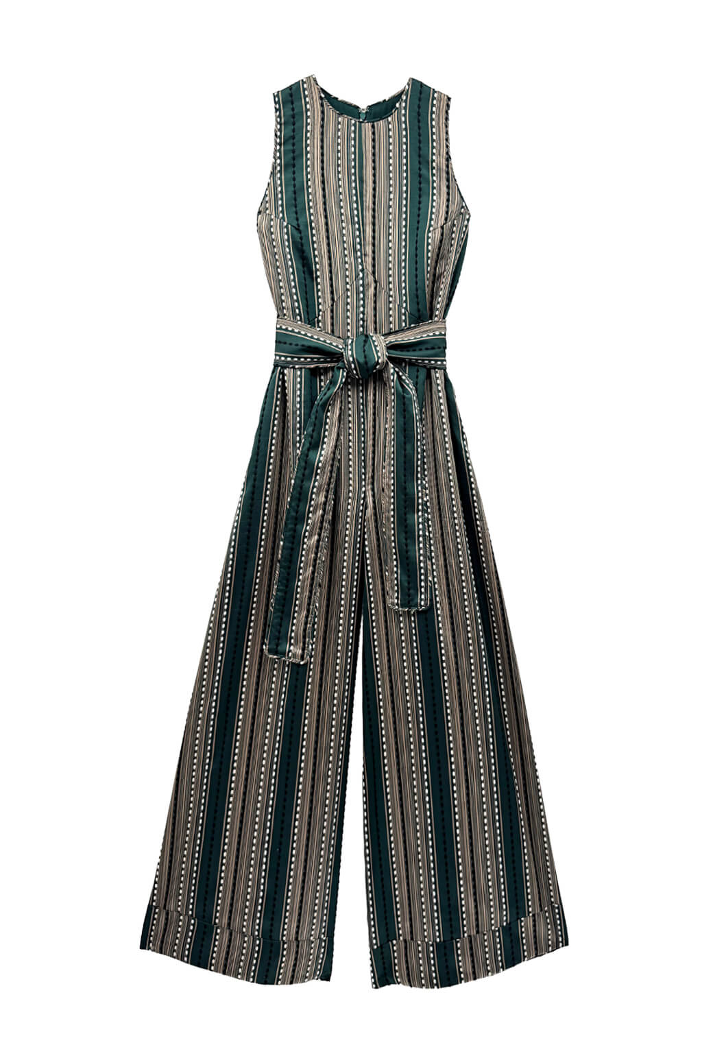 The Royale Jumpsuit - Green Embroidered Silk - BURU