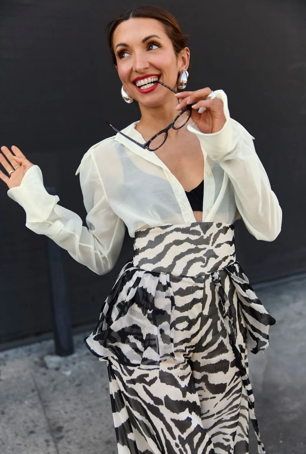 Buru x India The Kings Road Ruffle Belt - Zebra - BURU