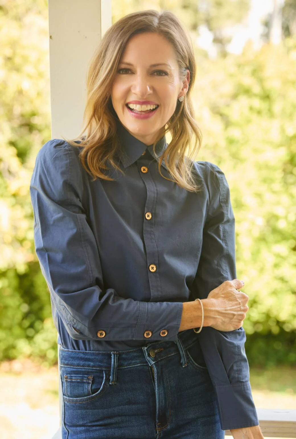 The Brett Button Down - Navy - BURU