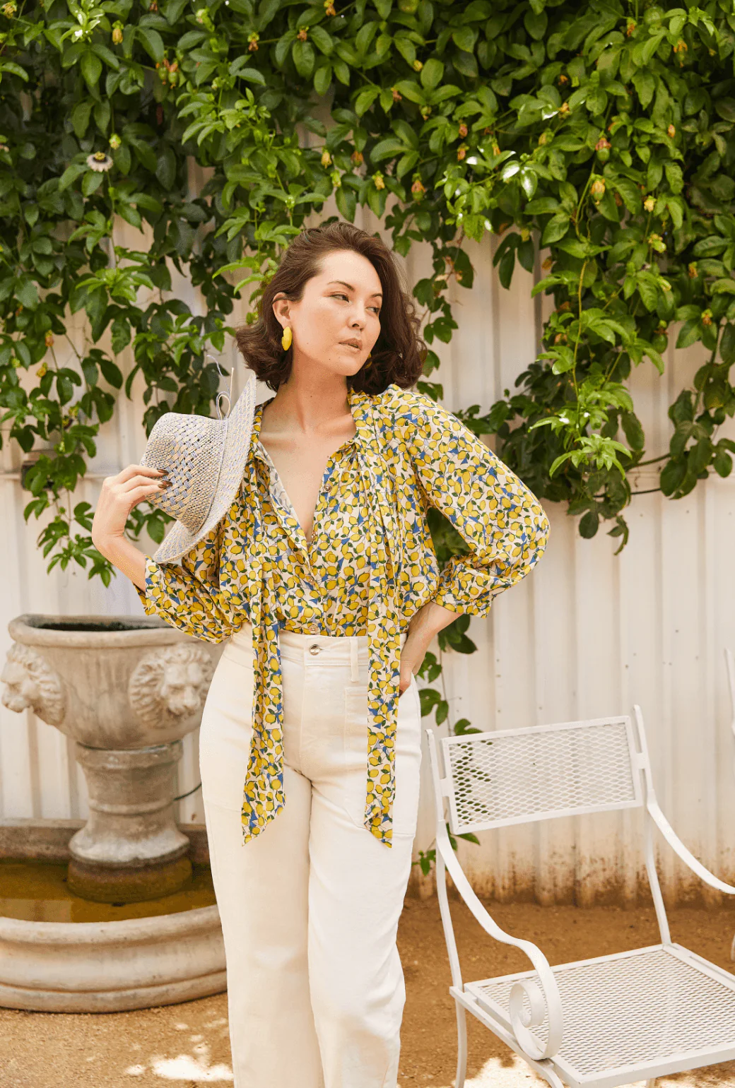 Big Bow Blouse - Limoncello - BURU