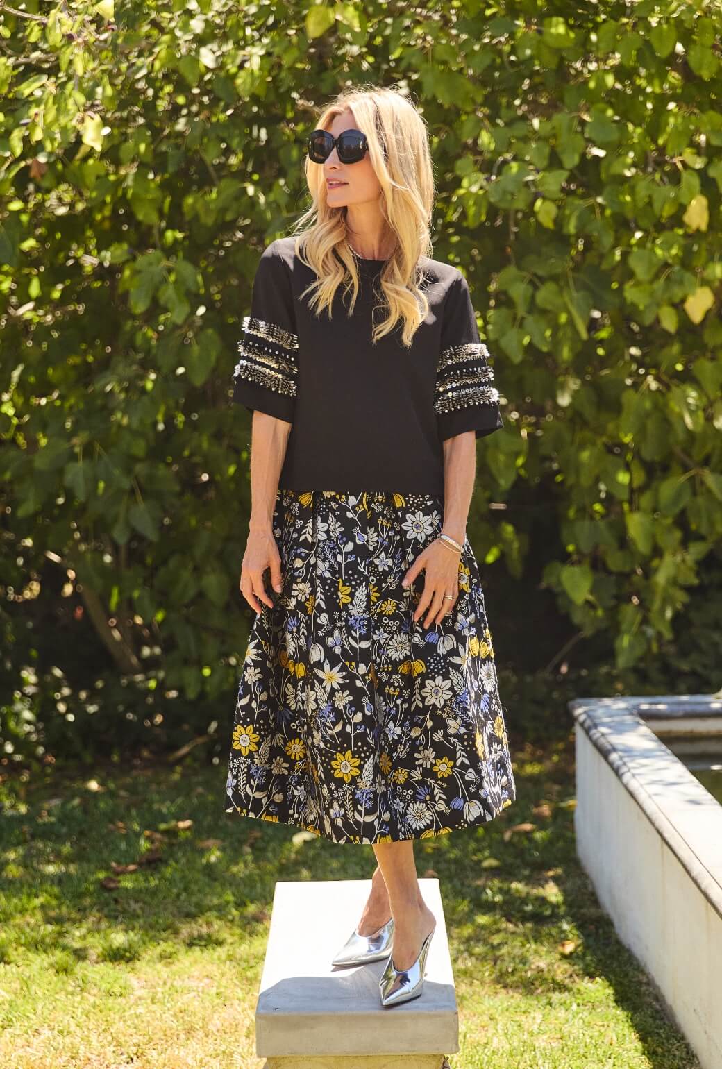 The Reed Skirt - Bouquet Brocade - BURU