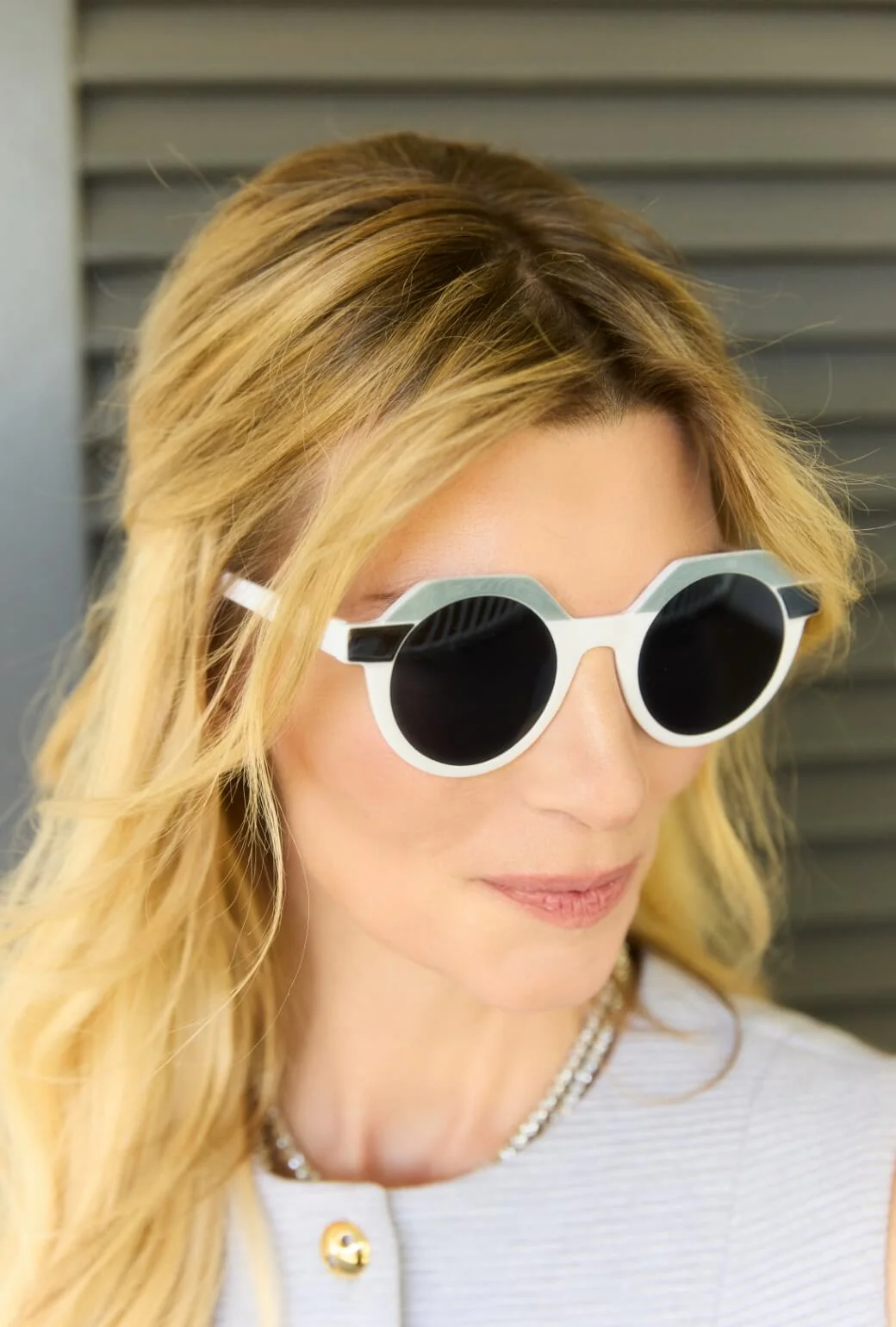 Bernie's Sunglasses - Grey & White - BURU