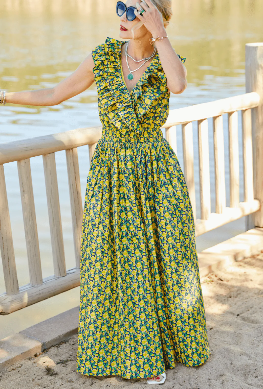 The Sleeveless Blanche Dress - Yellow Tulip - BURU