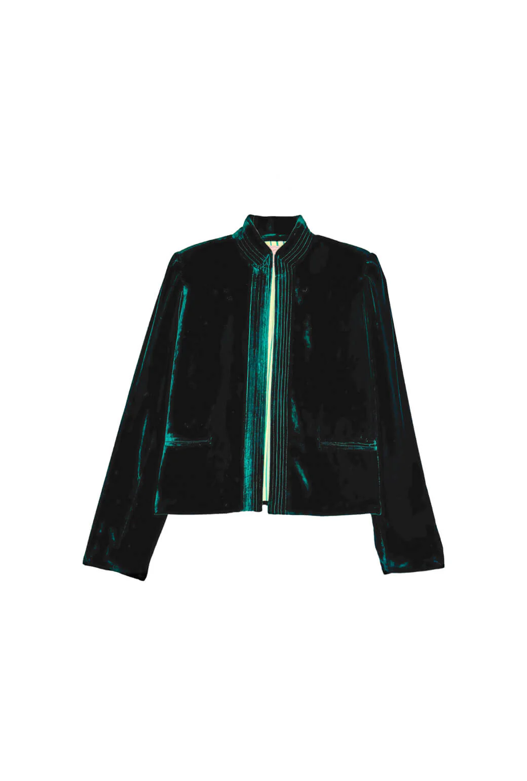 Mona Lee Blazer - Emerald Velvet - BURU