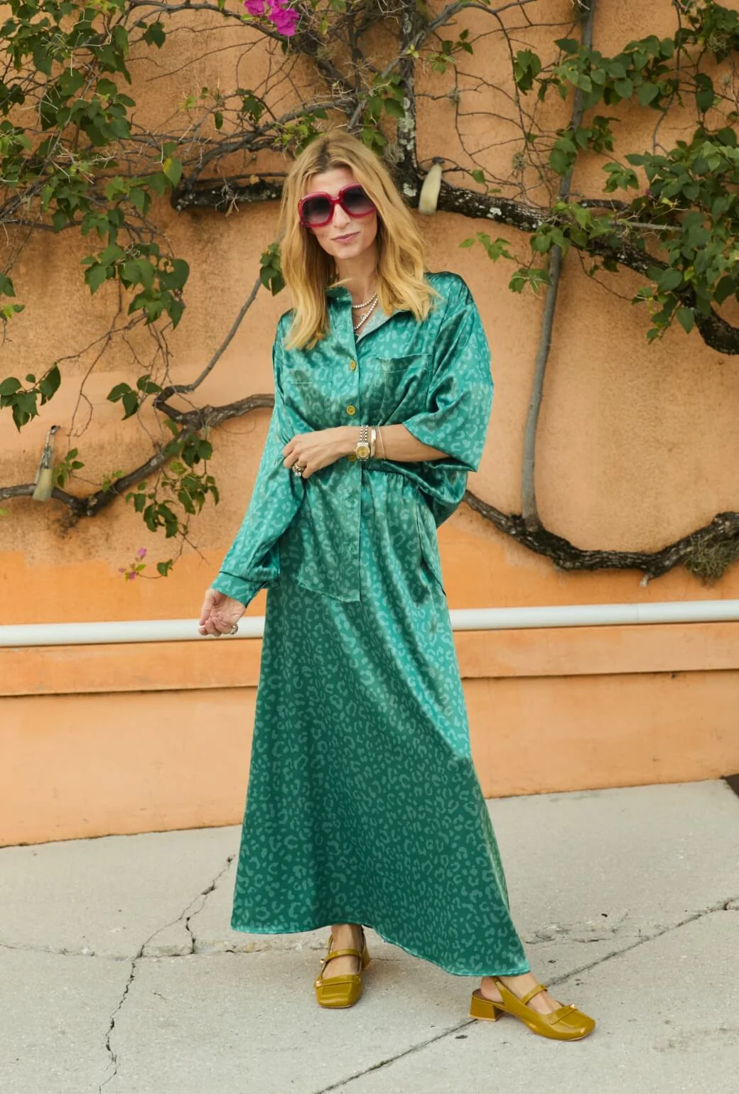 The Leland Skirt - Aqua Cheetah - BURU