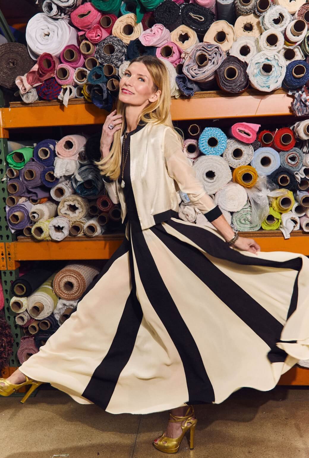 Buru x India The Sloane Square Skirt - Black and Ivory - BURU