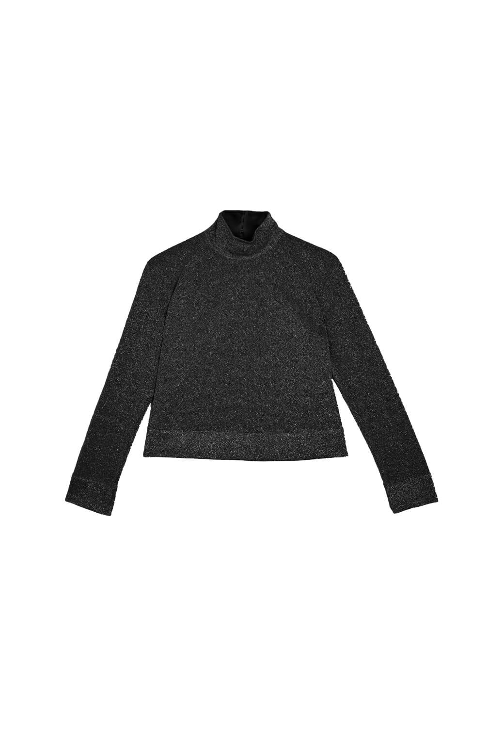 Sparkle Turtleneck - Black - BURU