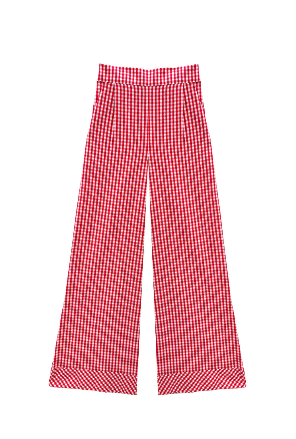Buru x Val Hepburn High Rise Trousers - Red Gingham - BURU