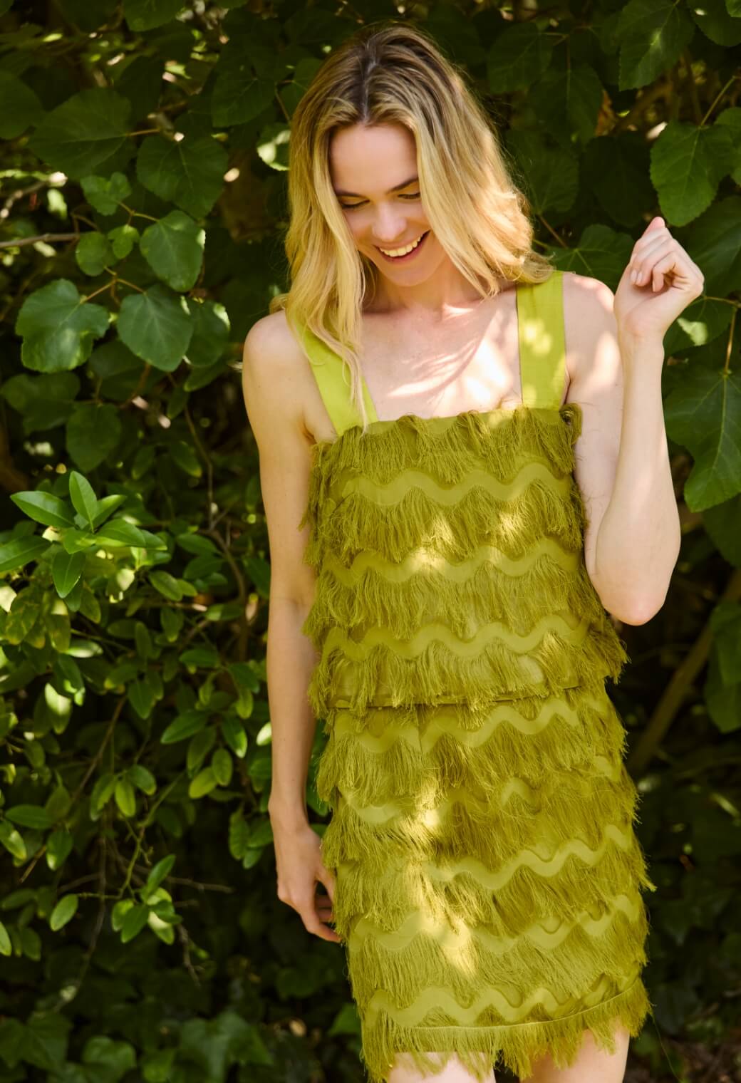 The Slim Top - Moss Fringe - BURU