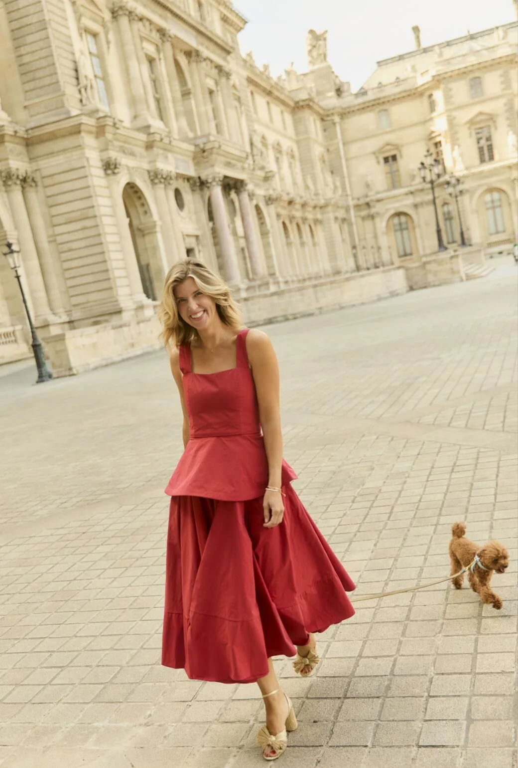 Buru x Anna Kloots Lucinda Circle Skirt - Red Taffeta - BURU