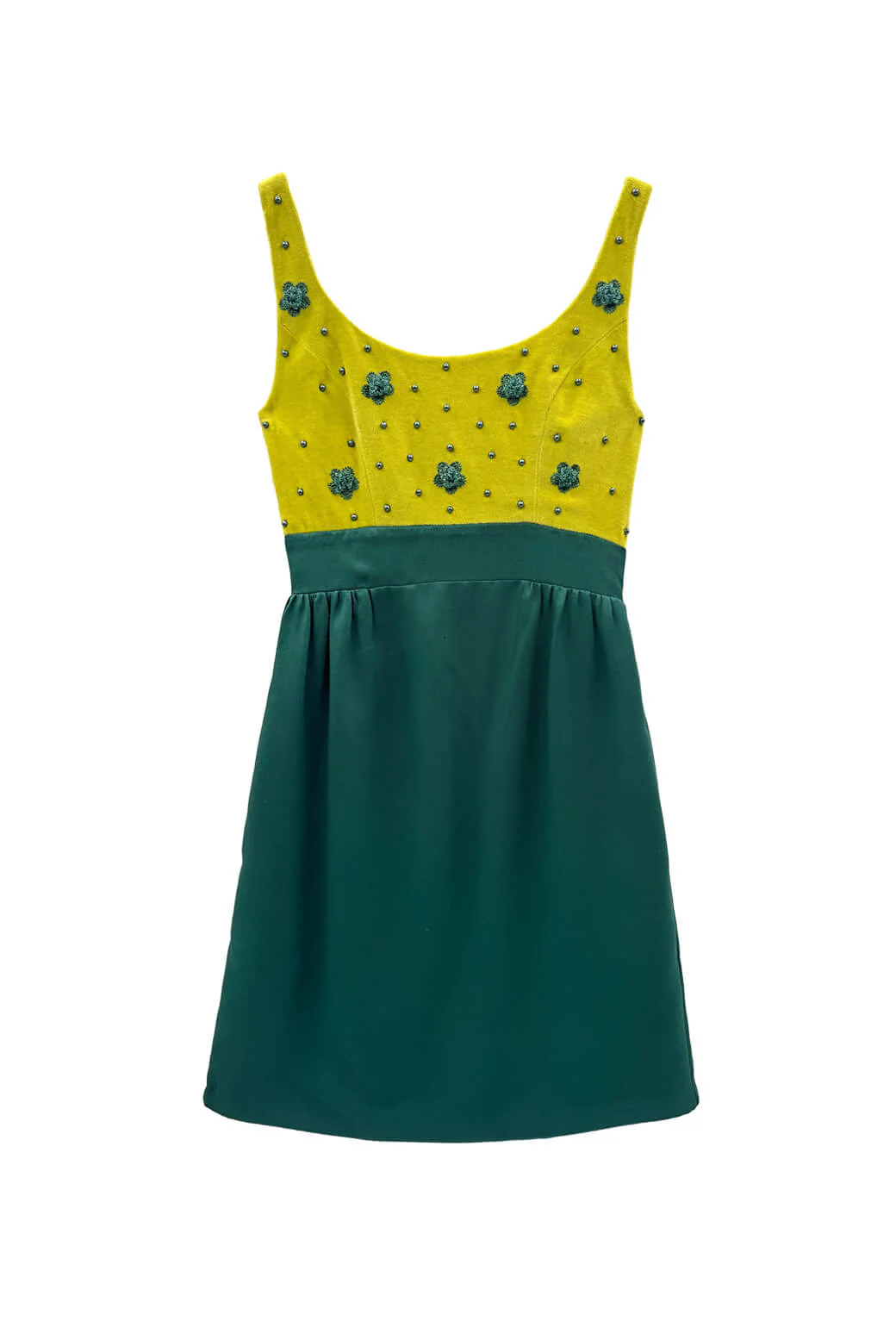 The Murray Dress - Chartreuse & Deep Green - BURU