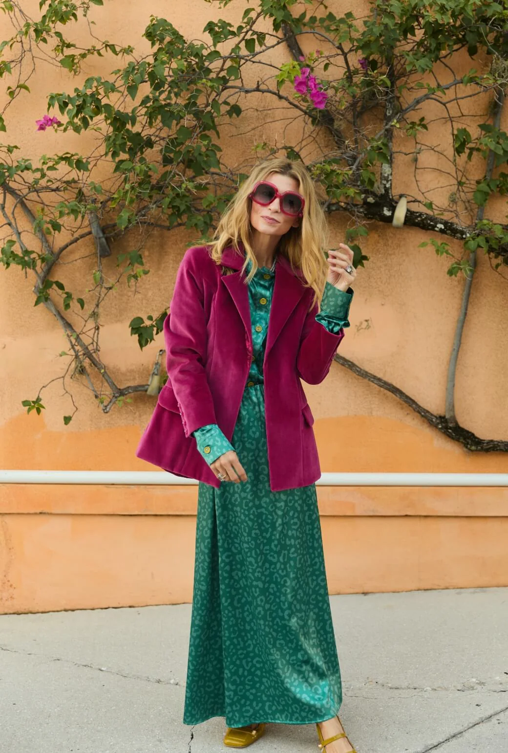 Boyfriend Blazer - Pink Velvet - BURU