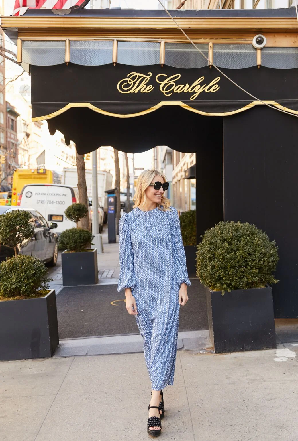 The Kristin Dress - Blue Lattice - BURU