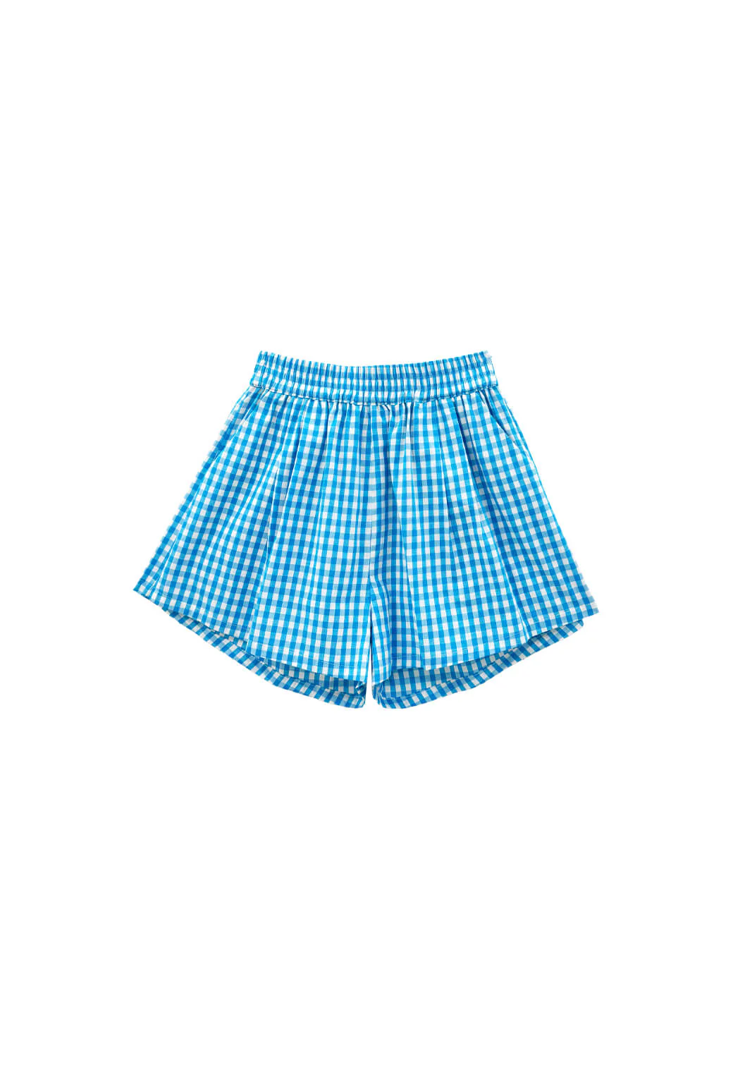 Everyday Shorts - Turquoise Gingham - BURU