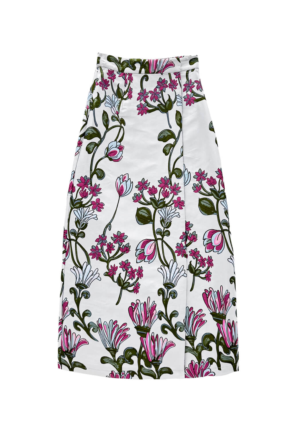 The Whitney Wrap Skirt - Pewter Vines - BURU